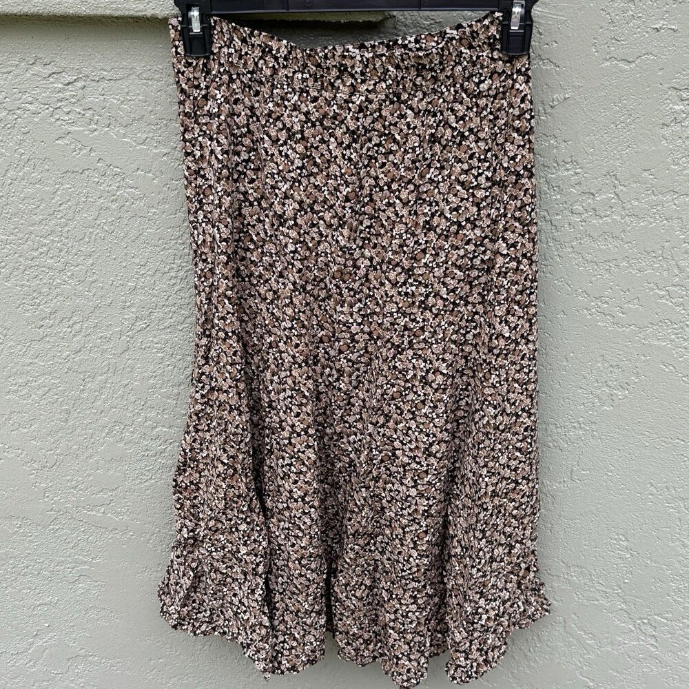 Vintage Compagnie Internationale Express Marque Deposee Floral Maxi Skirt Medium - Picture 2 of 4
